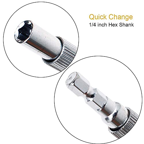 2PC Flexible Drill Bit Extension for Tight Spaces 360° Access | Quick Change 1/4" Hex Magnetic Bit Holder Flex Shaft Extension for Impact Driver for hand ratchets, screwdrivers and drills