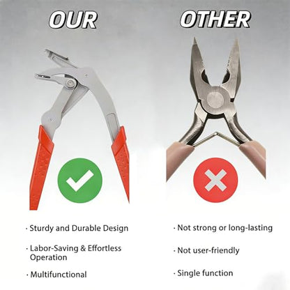 Panel Clip Removal Pliers, Auto Fastener Clip Removal Pliers, Multi-functional Automotive Clip Tool, 17-4 Stainless Steel, for Auto Trim & Fastener, Damage-Free Disassembly (Red+Blue) - color: Red+blue