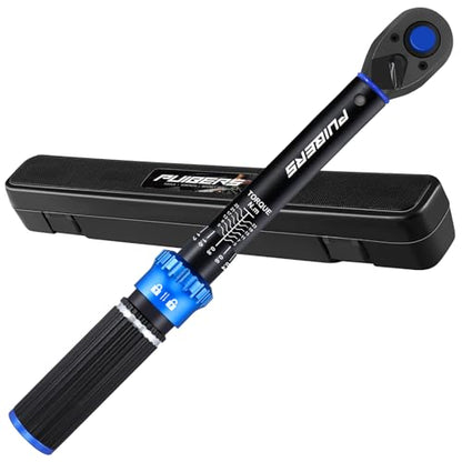 1/4'' Newton Meter Torque Wrench, Bike Torque Wrench 1/4 3-25 NM/22.6-221.3 IN.LB，Dual-Direction Adjustable 72 Tooth Drive Small Torque Wrenches for Bike, Motorcycle and Car Repair - size: 1/4" 1.88-18.44 FT.LB
