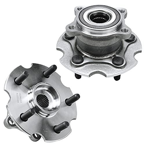 Detroit Axle - AWD Pair Rear Wheel Bearing Hubs Assembly for Toyota RAV4 2006-2018, Lexus NX300h 2015-2019, NX300 2018-2019, NX200t 2015-2017, 5 Lugs w/ABS Wheel Bearing Hubs Replacement - style: 512374 x2/Pair
