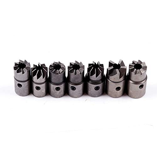SCITOO 10pcs Seat Cutter Diesel Injector Set with Flat Reamer T-Handle Angled Reamer Hex Key