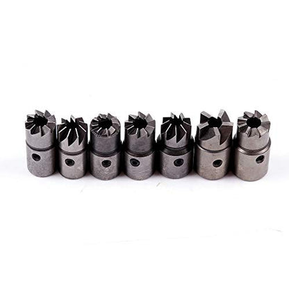 SCITOO 10pcs Seat Cutter Diesel Injector Set with Flat Reamer T-Handle Angled Reamer Hex Key