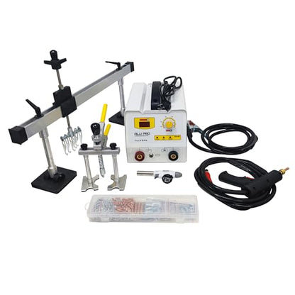 TECHTONGDA Stud Weld Dent Puller Kit for Aluminum Auto Car Body Dent Repair Removal Sheet Metal Pulling Rack Heat Gun Quick Pulling Tool 220V