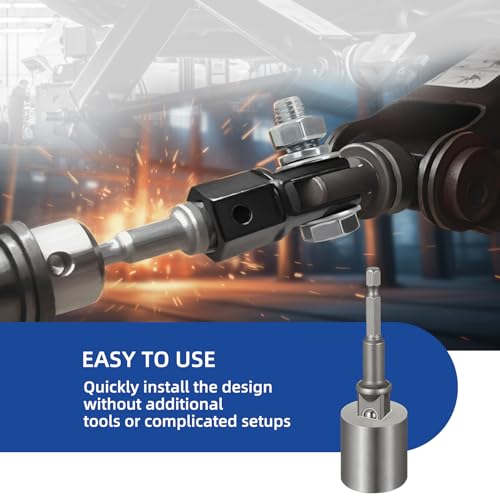3Pcs Scissor Jack Adapter Set for Car, Heavy Duty Universal Jack Socket Adapter for Hand Drill Scissor Car Jacks with a 1/2 in Socket Adapter Bit for 1/2 in Impact Wrench or 13/16 in Lug Wrench