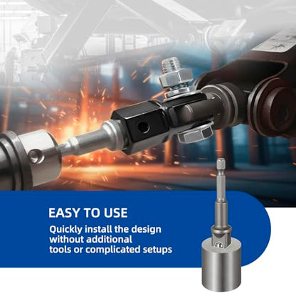 3Pcs Scissor Jack Adapter Set for Car, Heavy Duty Universal Jack Socket Adapter for Hand Drill Scissor Car Jacks with a 1/2 in Socket Adapter Bit for 1/2 in Impact Wrench or 13/16 in Lug Wrench