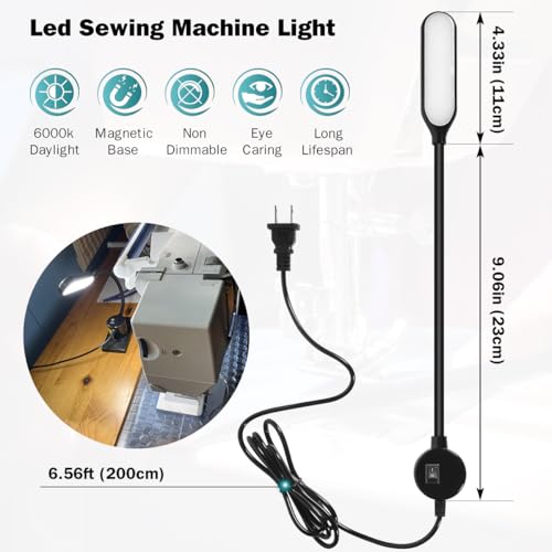 Magnetic LED Work Light with Flexible Gooseneck for Lathe | Multi-Purpose, for Drill Press Workbench Crafting