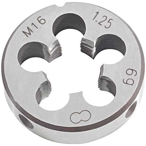 M16 x 1.25 Metric Tap and Die Set, M16 X 1.25mm HSS Machine Thread Tap and M16 X 1.25mm Alloy Tool Steel Round Thread Die Right Hand - size: M16x1.25mm