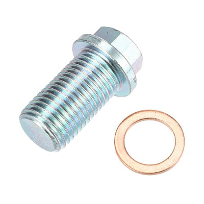 X AUTOHAUX 2 Set M14x1.5 Car Engine Oil Drain Plug with Washer A1119970330 for Mercedes-Benz C320 2001-2005 Steel Silver Tone