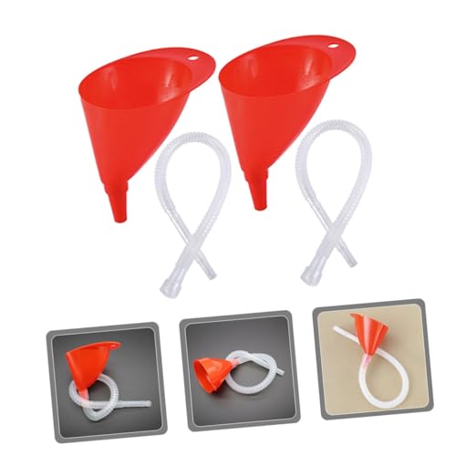 Gatuida 3-Piece Automotive Funnel Set Plastic Gas Oil Funnel for Car Rv Motorcycle Large Flexible Long Tube No Spill Design for Easy Pouring