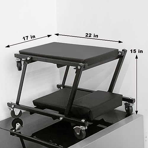 Torin 36" Rolling Foldable Car Creeper, Automotive Creeper 2-in-1 Garage Shop Creeper for Auto Repair, 300 Lbs Capacity, Black, TAM6505BB - style: Folding Creeper-36inch-Black