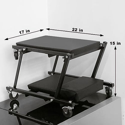 Torin 36" Rolling Foldable Car Creeper, Automotive Creeper 2-in-1 Garage Shop Creeper for Auto Repair, 300 Lbs Capacity, Black, TAM6505BB - style: Folding Creeper-36inch-Black