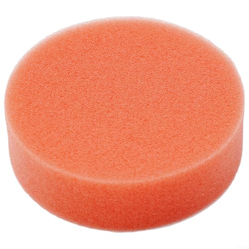 10-Pack 75 mm (3 Inch) Orange Smooth Flat Foam Polishing Pad Set for Car Polisher – Auto Detailing Waxing Sponge Kit Compatible with Polishes, Pastes & Sealants, Scratch Removal
