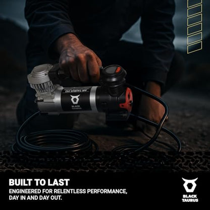 Portable Air Compressor, 19A 120 PSI (8.27 BAR) On‑Board & Offroad Tire Inflator for Cars, Trucks, 4×4 Vehicles Automatic Pressure Control with Dual‑Motor Options, Air Compressor 252 - style: Air Compressor 252