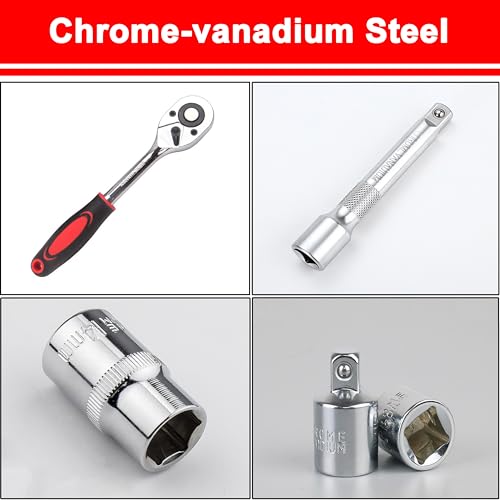 Oil Filter Wrench Tool Set for Toyota Camry Tacoma Tundra Highlander 4Runner Sienna Cruiser 2.5-7.5L Engine, 64mm Oil Filter Wrench + Ratchet Wrench + Extension Rod + 14mm Socket + Gasket