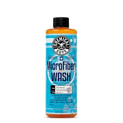 Chemical Guys, Microfiber Wash & Towel Detergent, Deep Clean, Orange, 16 oz | Concentrated detergent deep-cleans microfiber towels, mitts and pads, lifting wax, grease and grime, orange scent - size: 16 Fl Oz (Pack of 1)
