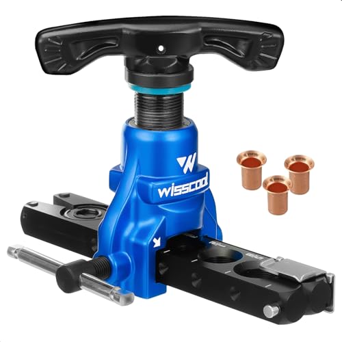 Wisscool Flaring Tool HVAC 1/4” -3/4” Single Flare Tool 45° | Eccentric Tubing Flare Tool with Clutch Limit for Copper Pipe Tube Plumping Work(2 in 1) - size: 2 in 1