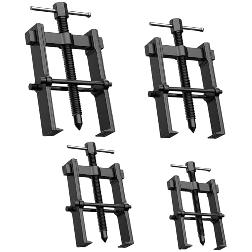 OMISTAR 4 PCS 2-Jaw Bearing Pullers, 2 in 3 in 4 in 6 in Gear Puller, Carbon Steel Bearing Remover Tool, Pulley Puller for Motorcycle, Wheel, Auto Repair, Hand Tool Kit for Mechanic, Workshop, Garage