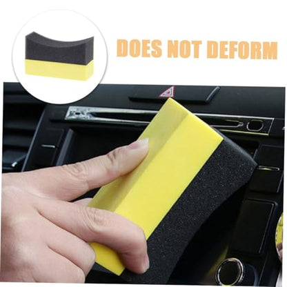 Cabilock 6pcs Tire Shine Applicator Pads Set EVA Foam Car Wash Sponge for Polishing Waxing and Cleaning for Auto Detailing