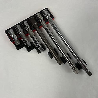 MagAttach Socket Extension Organizers (1/2", Red/Black) - color: Red/Black, size: 1/2"