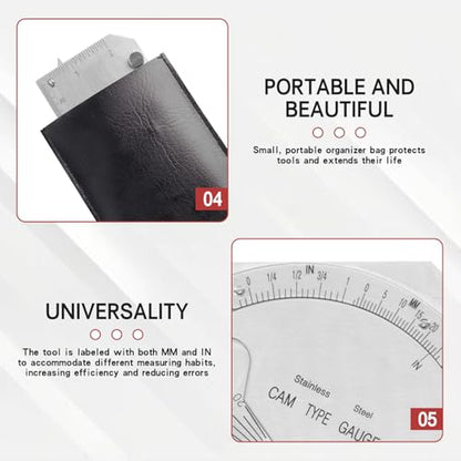 MG-8 Cam-Type Fillet Weld Gauge Stainless Steel Bridge cam Welding Inspection Ruler