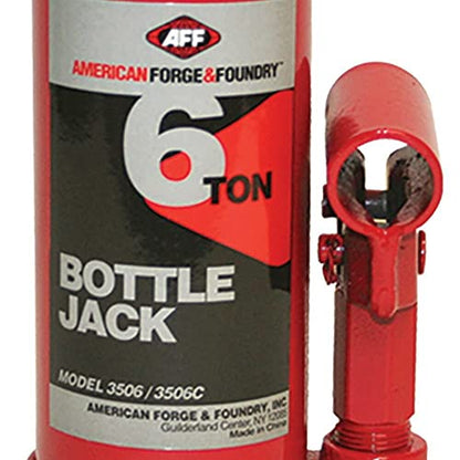 AFF Heavy Duty 6 Ton Bottle Jack, Manual, Machine Hardened Steel Saddles, Centered Pumps and Rams, 3506 - size: 6 Ton Capacity, style: Heavy Duty