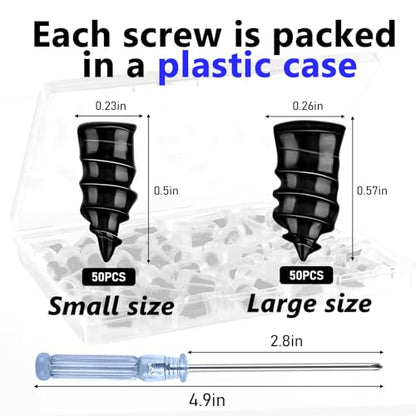 NACHLYNN 100 Pcs Tire Repair Nails Rubber Screw Tool Self-Service Tire Repair Nail Self-Tapping Screw for Car Motorcycle Truck