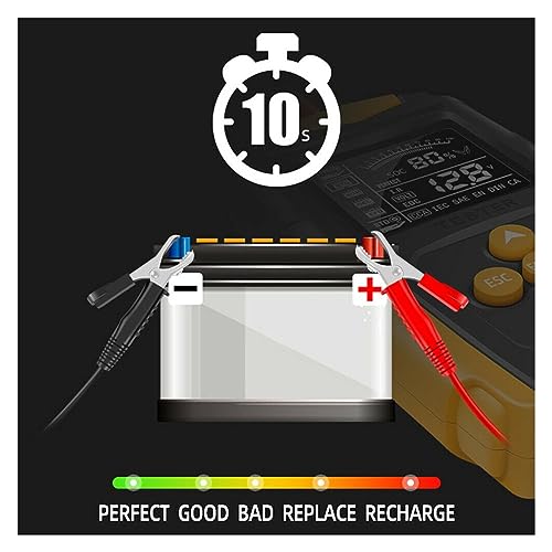 12V 24V LCD Digital Car Battery Tester Automotive Cranking Charging Test Analyzer CCA Internal Resistance Measuring Instrument Fast Accurate Detection
