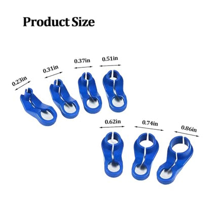 7PCS Car Fuel Line Disconnect Tool Set, 1/4 5/16 3/8 1/2 5/8 3/4 7/8 Inch Transmission AC Line Removal Tool, Fuel Filter Oil Cooler Line Quick Release Disconnect Set, Universal Fit - size: 7PCS
