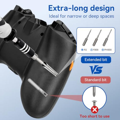 Small Precision Screwdriver Set,130-in-1 Tiny Screwdriver Set with tool mat | Micro Screwdriver Set for laptops, computers, iPhones, MacBooks, PS5, Xbox, Switch, and other electronic devices.