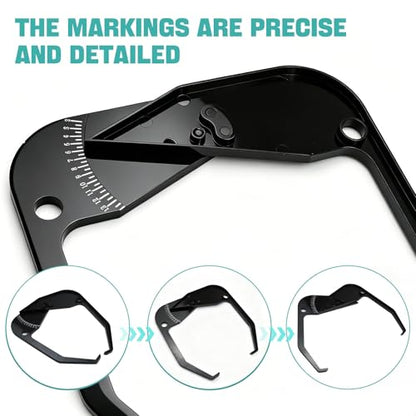 Mikako Car Tire Caliper, Tire Balancer Caliper, Accurate Wheel Calipers Rim Width Measuring Tool for Cars, Portable Rim Measurement Tool, Tires Scale Tools, Universal Car Accessories