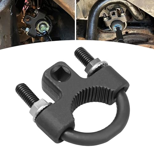 Eratus Inner Tie Rod Tool, U-shaped Tooth Non-slip Structure Tie Rod End Disassembly Tool with 1/2" Drive, Steering Gear Rudder Multifunctional Wrench, for Cars Repair Accessories (Black)