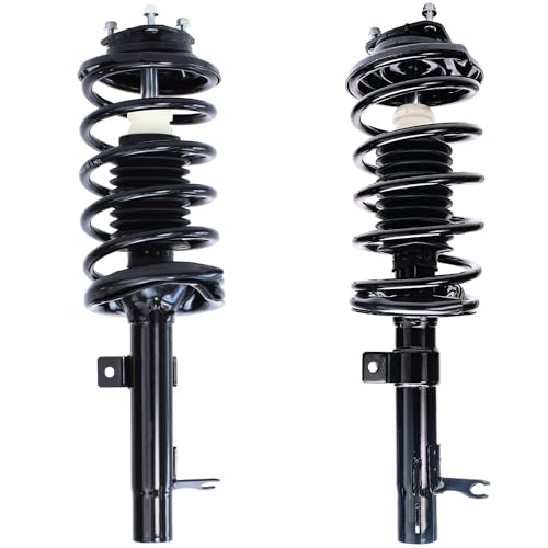Detroit Axle - Front Struts Sway Bars for 2000-2005 Ford Focus, 2 Complete Struts with Coil Spring 2 Front Sway Bar Links Replacement - size: 4QS2400025/Sway Kit