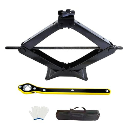 Scissor Car Lift Jack 3 Ton (6614 lbs) for Sedans, MPVs & SUVs, Compact Portable Kit Vehicle Roadside Emergency Tool Tire Change with Ratchet Wrench (3T) - size: 3T