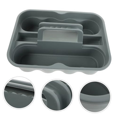 Portable Cleaning Supplies Organizer Basket with Handle Plastic Tool Tote for Car Detailing and Home Use Lightweight Storage Bin for
