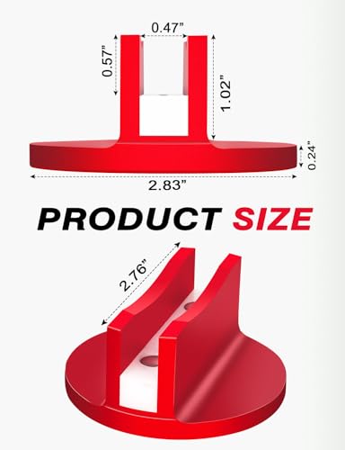 0.45'' Grooved Magnetic Jack Pad, 2PCS, Red | Aluminum Alloy, Universal, Pinch Weld Jack Pad, Floor Jack Adapter, Frame Rail Pretection - color: Red 2 Pack