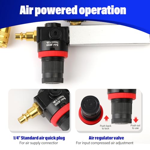 TU-21 Engine Cylinder Leak Down Tester Kit, Automotive Engine Compression Leakage Test Kit for Cars Trucks Motorcycles (Blue) - color: blue