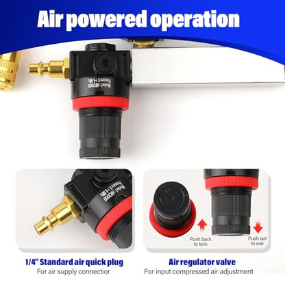 TU-21 Engine Cylinder Leak Down Tester Kit, Automotive Engine Compression Leakage Test Kit for Cars Trucks Motorcycles (Blue) - color: blue