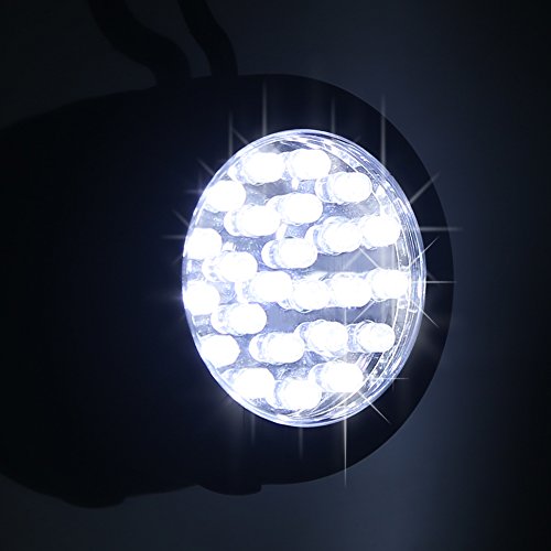 CALIFORNIA CADE ELECTRONIC 24 LED Round Magnetic Work Light Torch with Integral Hanging Hook and Magnet Set,Pack of 3(Black)