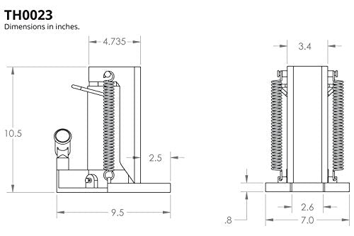TEMCo Hydraulic Container/Machine Toe Jack (5-10 Ton) Lift Capacity TH0023 - size: 5 Ton Toe / 10 Ton Top Capacity