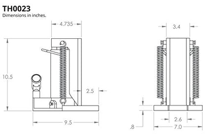 TEMCo Hydraulic Container/Machine Toe Jack (5-10 Ton) Lift Capacity TH0023 - size: 5 Ton Toe / 10 Ton Top Capacity