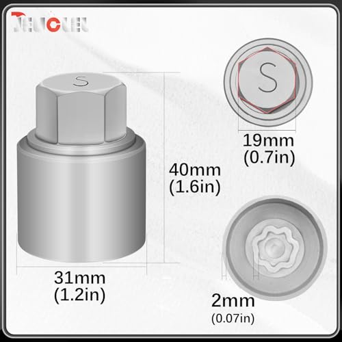 22PCS Wheel Locking Nut Key Kit Compatible with Land Rover Series | For Range Rover, Evoque, Freelander, Velar, Wheel Lock Nut Socket Adapter Set, Anti-Theft Lug Removal Tool, Anti-Theft Screw - size: Socket Kit (22Pcs)
