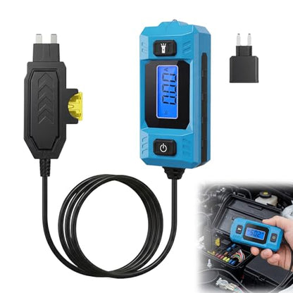 Automotive Circuit Fault Probe Tester, 20A/48V High-Precision Automotive Current Tester, Professional Car Relay Fuse Blade Checker Tester with LCD Display & Front Light (Battery Not Included)