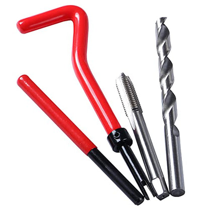 30 PCS Stainless Steel Thread Repair Kit M8x1.25mm Metric Thread Repair Insert Kit Compatible Hand Tool Set for Auto Repairing