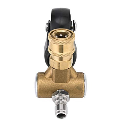 M MINGLE Pressure Washer Undercarriage Cleaner with Swivel Wheel, 4000 PSI | 13 Inch Under Car Washer with 2 Extension Wands, Eliminate Car Underbody Dirt & Oil, Easy to Use and Assemble - size: 13.5 Inch