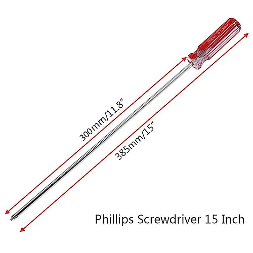 Phillips 12 Inch Long Magnetic Tip Screwdriver - Extra Long Shank Cross Head Screwdriver - size: 12 Inch #2