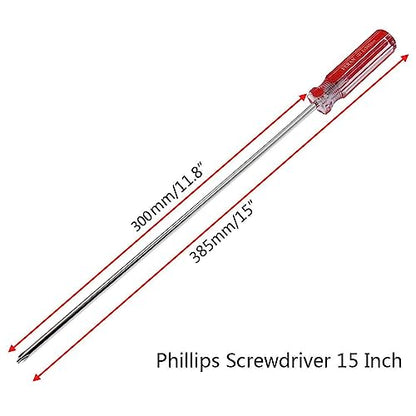 Phillips 12 Inch Long Magnetic Tip Screwdriver - Extra Long Shank Cross Head Screwdriver - size: 12 Inch #2