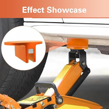 Universal Magnetic Jack Pad, 0.37" Aluminum Grooved Magnetic Jack Pad Pinch Weld Adapter, Pinch Weld Frame Rail Adapter with Large Slotted, Universal Auto Repair Tool for Most Cars (Orange) - color: Orange