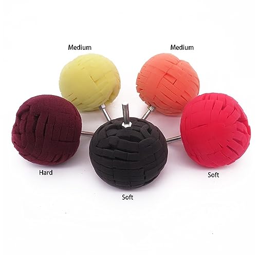 Car Polishing Pad Buffing Foam Sponge Pad Cone Polisher Buffer Pad Automotive Waxing Kit for Car Wheel Hub Headlight Polishing Angle Grinder Sanding Disc(Hard 1pc) - color: Hard 1pc
