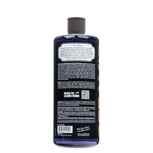 Chemical Guys HydroSuds Ceramic Shine High Foaming Car Wash Soap (Works with Foam Cannons, Foam Guns or Bucket Washes) For Cars, Trucks, Motorcycles, RVs & More, 32 fl oz, Berry Scent - CWS21232 - size: 32 Fl Oz (Pack of 1)