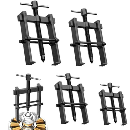 OMISTAR 4 PCS 2-Jaw Bearing Pullers, 2 in 3 in 4 in 6 in Gear Puller, Carbon Steel Bearing Remover Tool, Pulley Puller for Motorcycle, Wheel, Auto Repair, Hand Tool Kit for Mechanic, Workshop, Garage